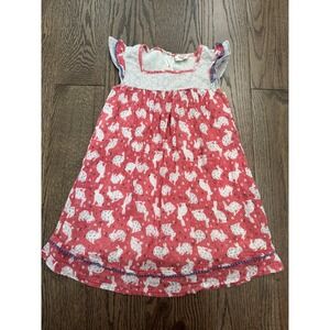 Mini Boden bunny muslin dress 5/6